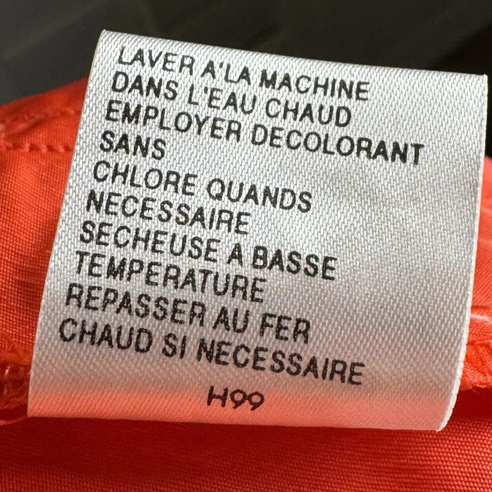 Villager Liz Claiborne Women’s Coral Orange Hooded Jacket Zip Pockets Size L